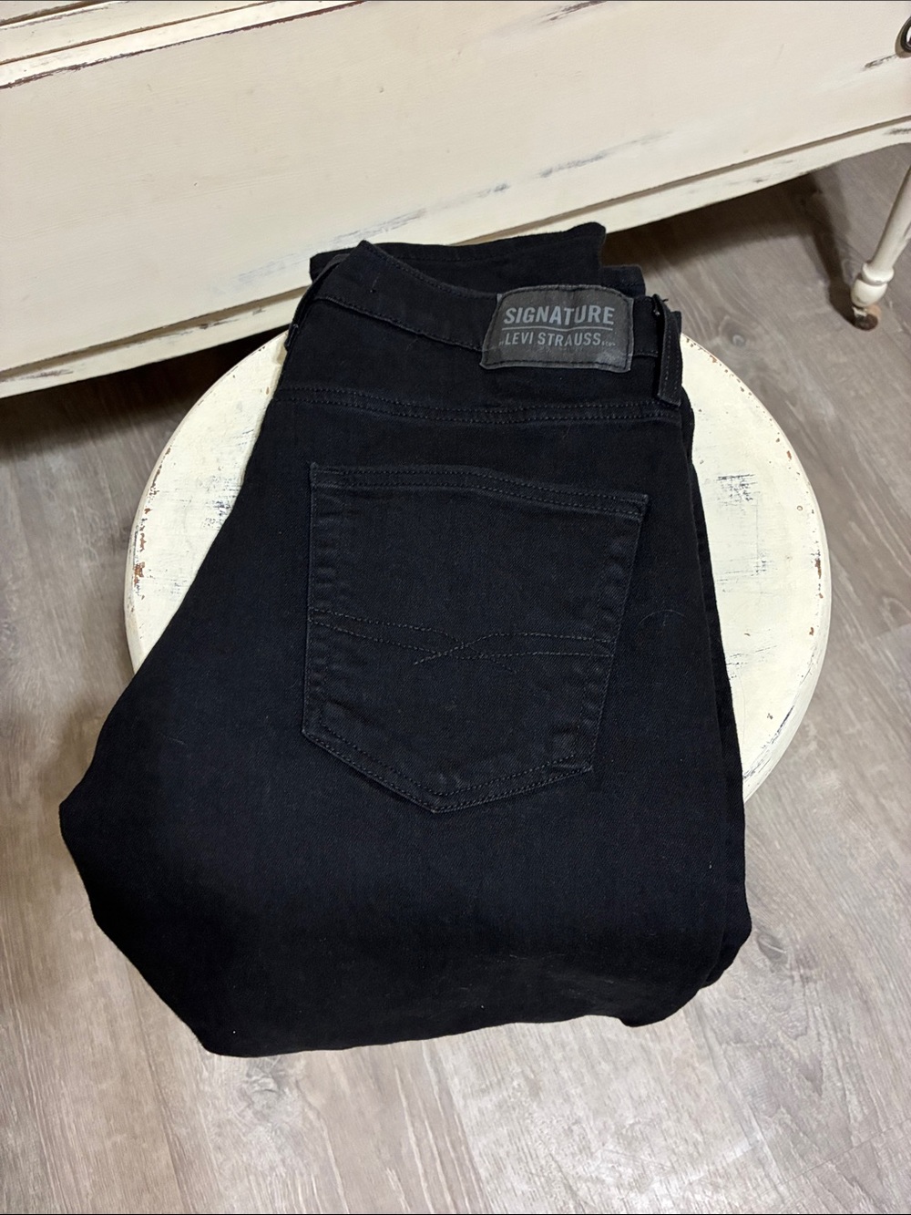 Signature by Levi Strauss Slim Black Men's Jeans